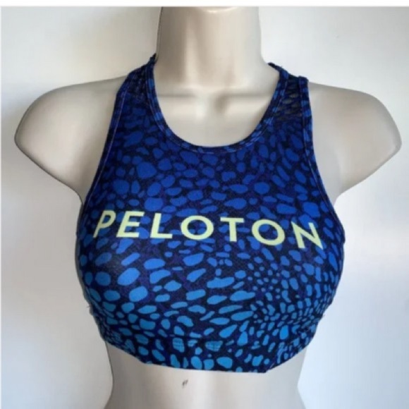 WITH Peloton Wild Kite high neck sport bra 2.0 blue size M - Picture 5 of 9